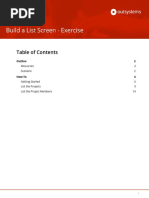 Build A List Screen Exercise