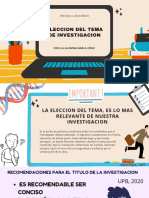 ELECCION DEL TEMA Metodologia de Ls Investigación