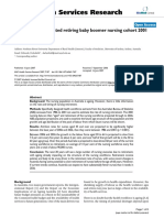 BMC Health Services Research: Replacing The Projected Retiring Baby Boomer Nursing Cohort 2001 - 2026