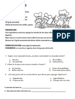 Actividad de Castellano Receta