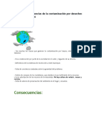 Causas y Consecuencias de La Contaminacion Por Desechos Solidos Domesticos