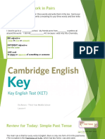 A2 Cambridge Prep. Lesson 4