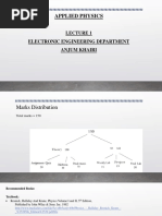 Applied Physics: Electronic Engineering Department Anjum Khairi