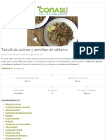 Tabulé de quinoa y semillas de cáñamo - Blog Conasi