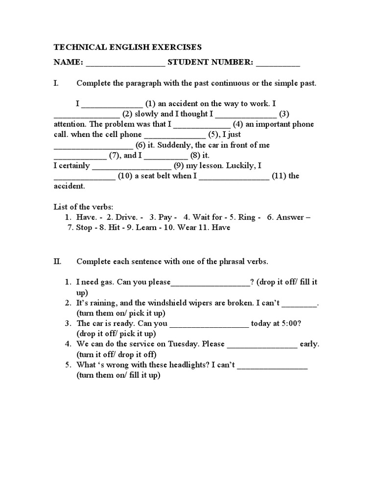Technical English Exercises | PDF | Career & Growth | Technology ...