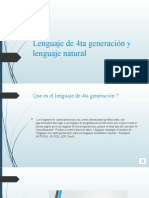 Lenguaje de 4ta Generación y Lenguaje Natural