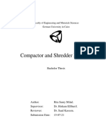German University Thesis on Compactor and Shredder Machine