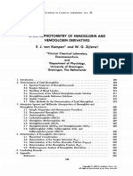 Spectrophotometry of Hemoglobin and