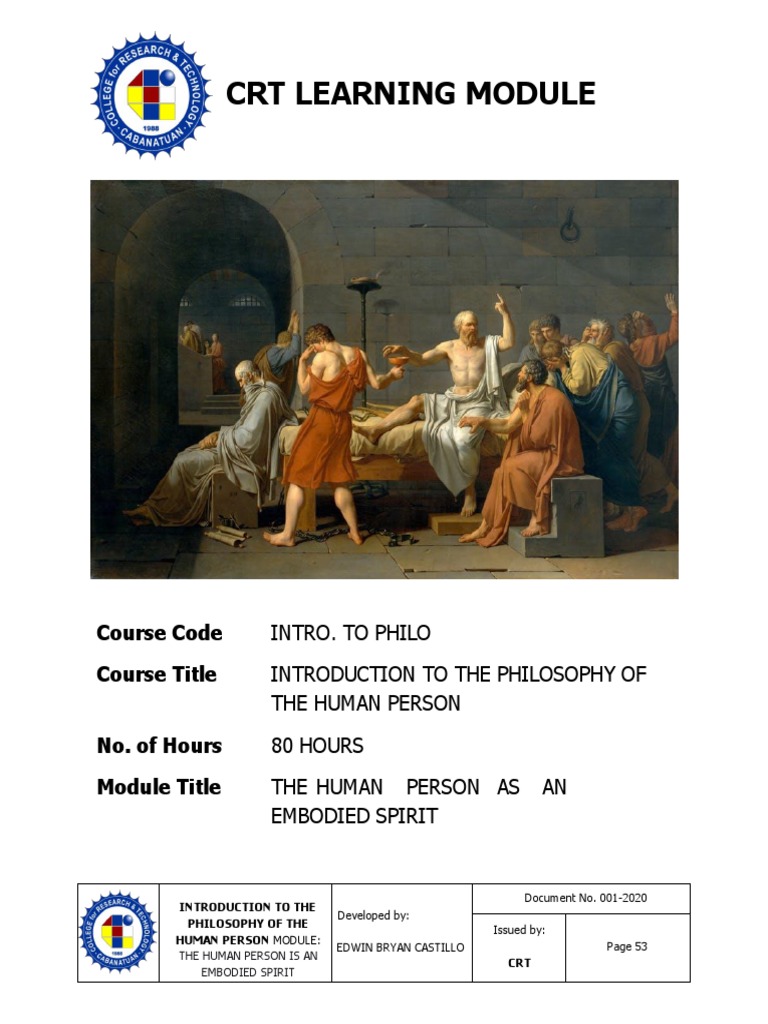 Philosophy: Human as Embodied Spirit | PDF | Human | Transcendence ...