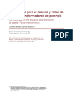 Análisis y retiro de transformadores de potencia