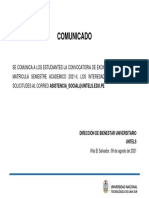 2021.08.09.0046 - COMUNICADO N.° 138-2021-DBU-Convocatoria de Exoneración de Pago de Matrícula 2021-II