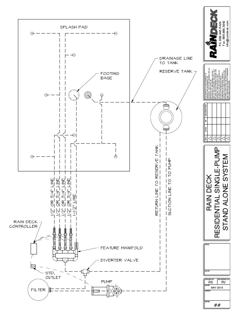Diagramas de Instalacion Splash Pad PDF Storm Drain Hydraulic Engineering