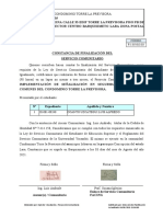 Constancia de Finalizacion de Servicio Comunitario