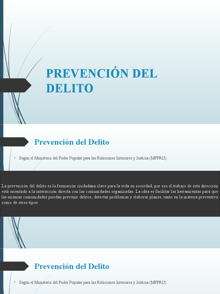 Prevención del Delito en Comunidades | PDF | Prisión | Prevención del ...