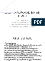 Masa Khalifah Ali Bin Abi Thalib