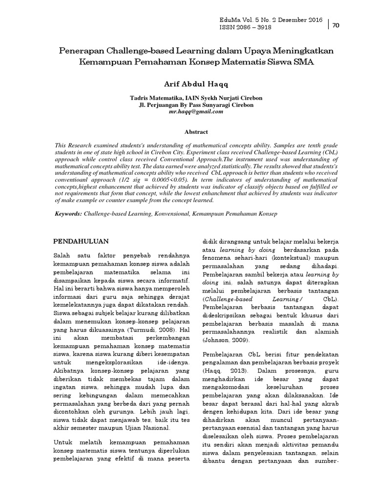 ID Penerapan Challenge Based Learning Dalam | PDF | Karier & Perkembangan