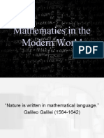 Mathematics in The Modern World