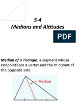 5-4 Medians and Altitudes