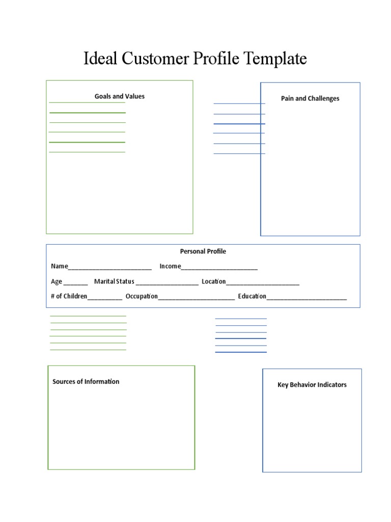 Ideal Customer Profile Template | PDF