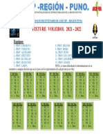 Fixture Campeonato Regional Voleibol