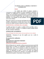 Monicion para La Primera Comunión y Confirmación