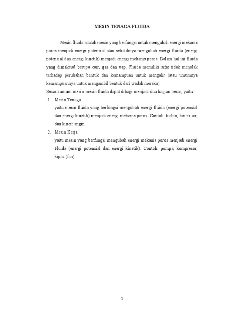 Materi Mesin Fluida Part 1 Pdf