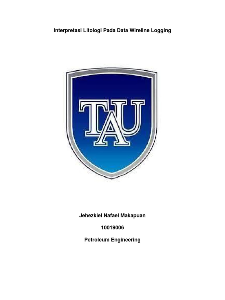 Tugas 3-Interpretasi Litologi Pada Data Wireline Logging | PDF