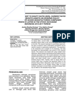 The Effect of Debt to Equity Ratio, Current Ratio, and Asset Growth on Dividend Policy in Consumer Goods Companies Listed on the Indonesia Stock Exchange 2015-2017