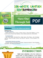 Save Our Planet Through Solid Waste Reduction: Environmental Related Project Proposal