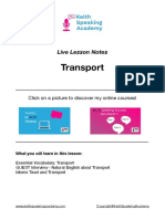 Transport - Lesson Notes  