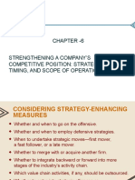 Chapter - 6 Strengthening A Company'S Competitive Position: Strategic Moves, Timing, and Scope of Operations
