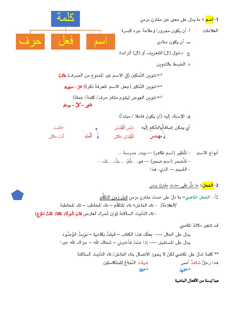 أنواع الكلمات | PDF