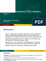 Theory of Constraints (TOC) Systems: (Part 1)