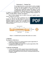 Laboratory 1 - Tension Test: 1. Objectives The Objectives of This Lab Are