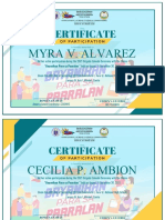 Certificate of Participation-Girls