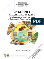 Filipino: Unang Markahan-Modyul 31
