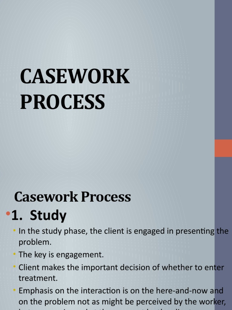 Casework Process PDF Grief Social Work
