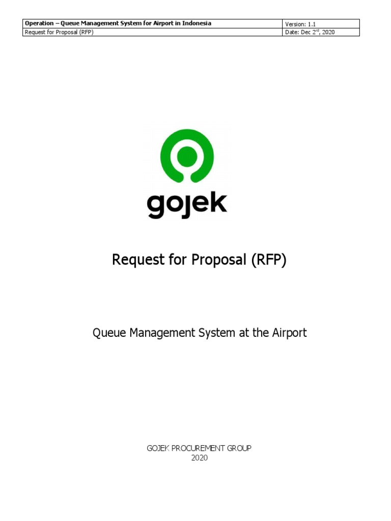 RFP v1.1 Queue Management System at The Airport | PDF | Request For ...