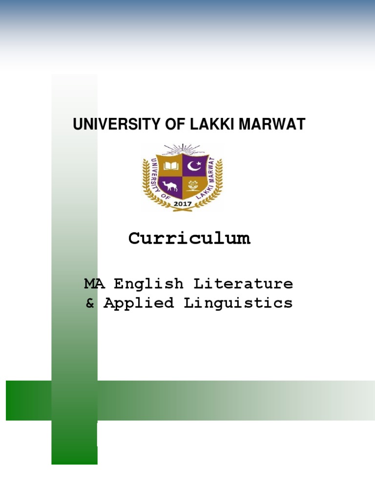 MA English Literature Curriculum Overview | PDF | English Literature ...