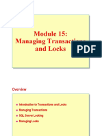 Managing Transactions and Locks