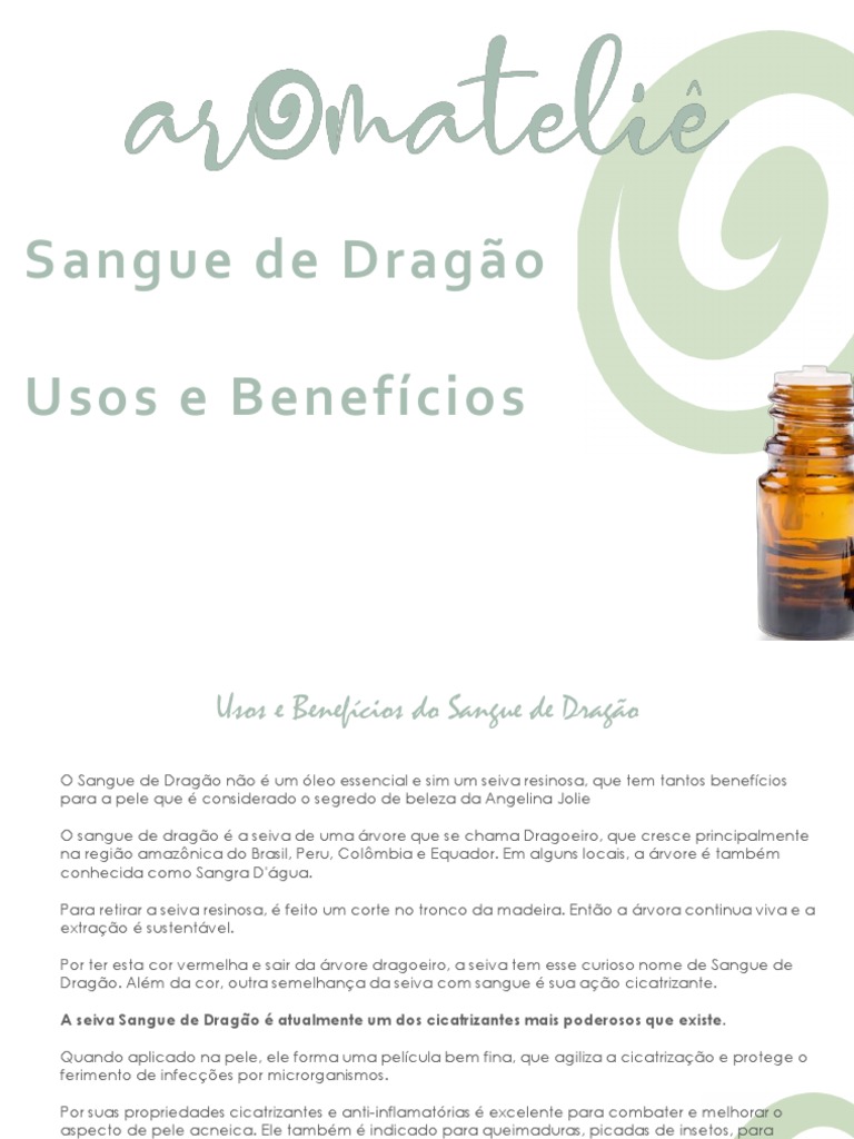 Benefícios e Usos do Sangue de Dragão | PDF | Pele | Árvores