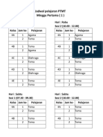 jadwal pelajaran PTMT kls iv 2021