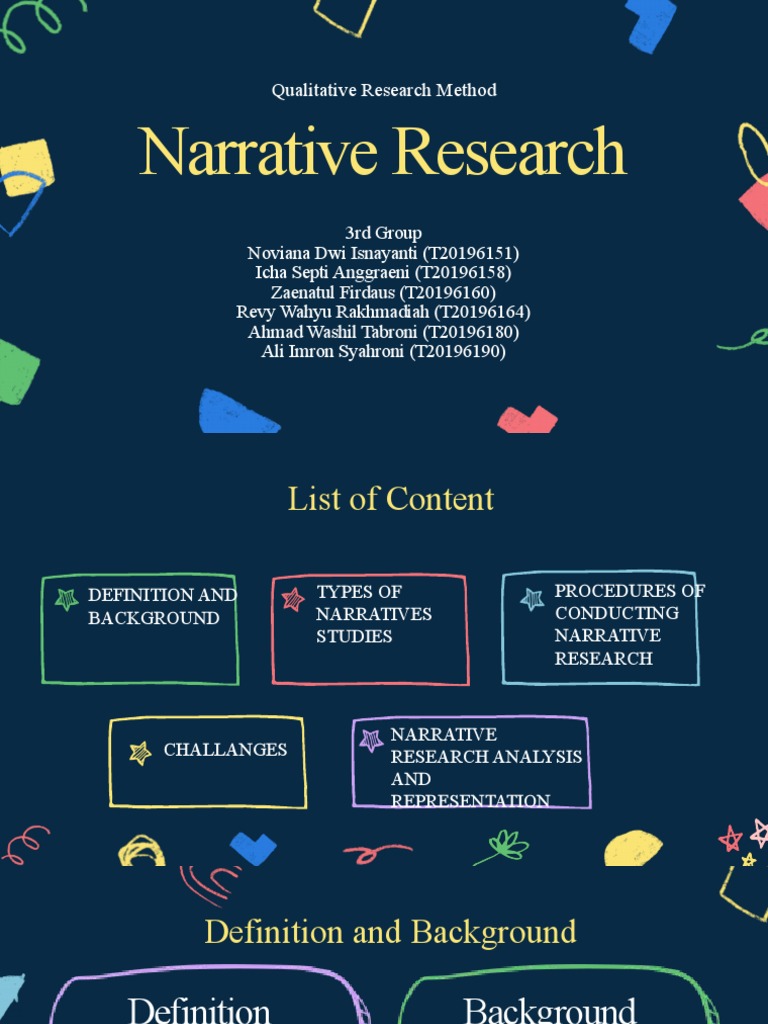 example of narrative qualitative research title