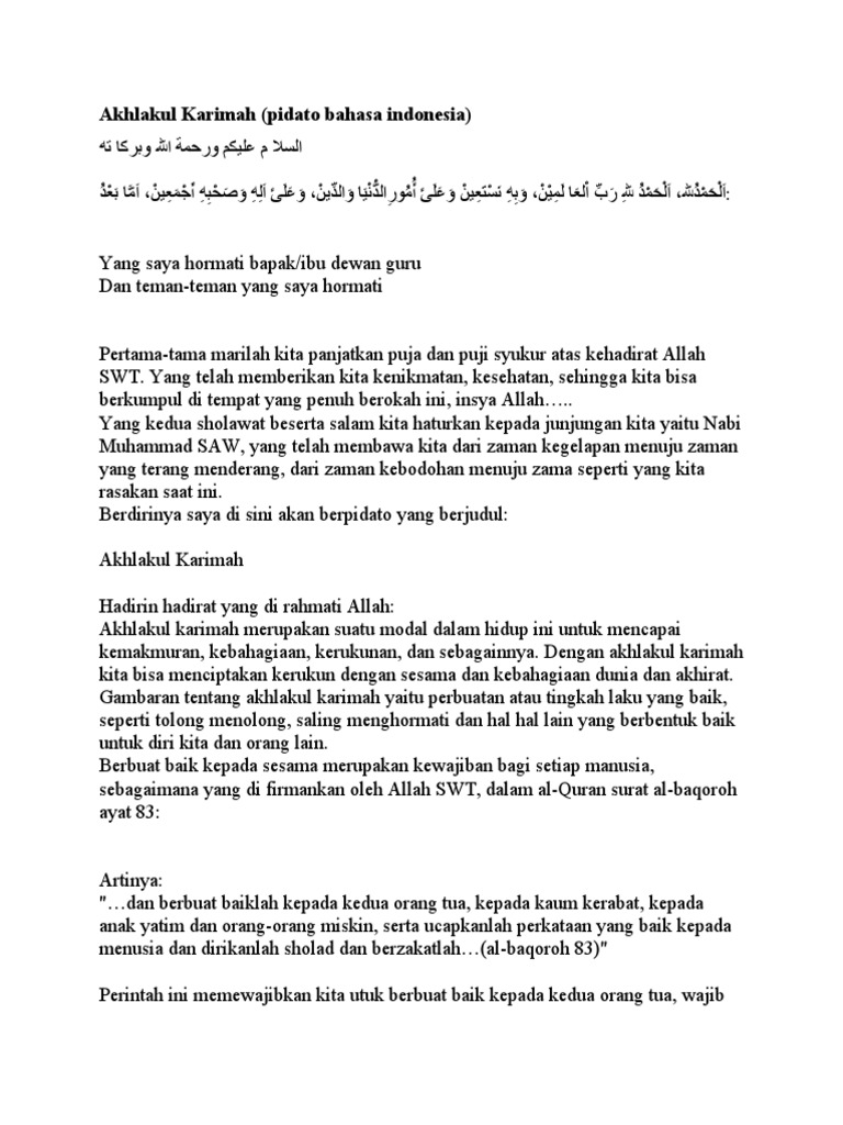 Saling Menghormati dalam Akhlakul Karimah | PDF