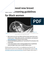 New breast cancer screening guidelines could reduce racial disparities