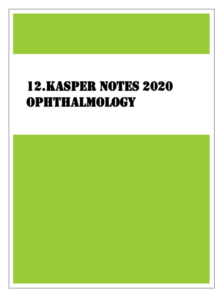 Dr. Kasper's Ophthalmology Insights | PDF | Cataract | Glaucoma