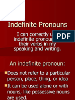 Indefinite Pronouns