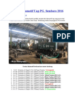 Lokomotif Uap PG Semboro Tersisa 31 Unit