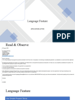 Language Features in Application Letters