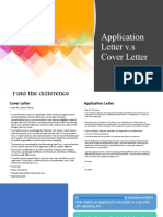 Application Letter V.S Cover Letter